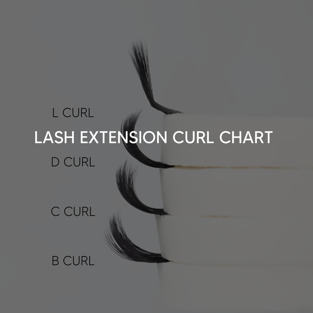 Lash Extension Curl Chart